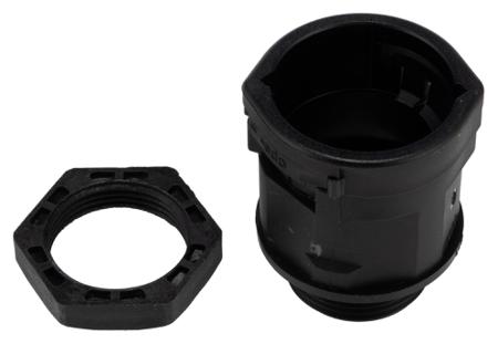 ALND-M253 PMA Straight Cable Conduit Fitting, PA 6 Black Black 25mm nominal size IP66 M25