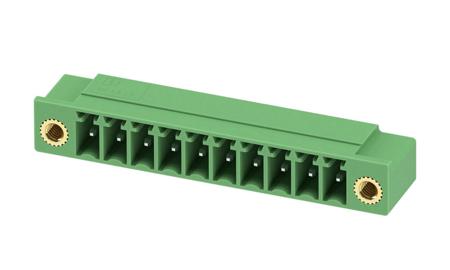 1817699 Phoenix Contact, 3.5mm Pitch, COMBICON MC, 10 Way, Right Angle, Pluggable Terminal Block, Header, Through Hole, Solder