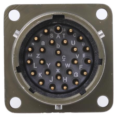 85102E1626P50 Souriau, 851 26 Way Panel Mount MIL Spec Circular Connector Receptacle, Pin Contacts,Shell Size 16, Bayonet Coupling,