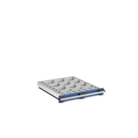 43020801 Bott Polypropylene, Recycled Plastic Storage Rack, 750mm x 650mm x 75mm, Light Grey