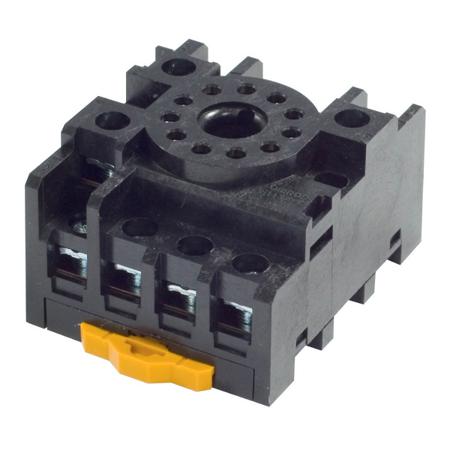 PF113A-N Omron MKS 11 Pin 250V ac DIN Rail Relay Socket, for use with MKS Series