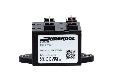 CHV-21 Durakool CHV CHV20 Contactor, 12 V dc Coil, 1-Pole, 20 A, NO, 1.5 kV dc