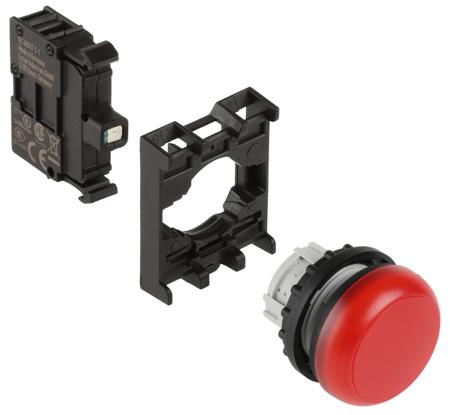 78639219-M22-L-R-M22-A-M22-LED-R Eaton, M22 Red LED Indicator, 22mm Cutout, IP69K, Round