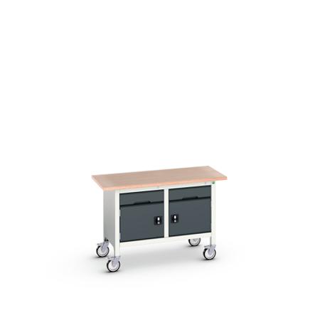 16923201.19 Bott 2 Door, 2 Drawer Sheet Steel Floor Standing Storage Cabinet, 1250 x 600 x 830mm