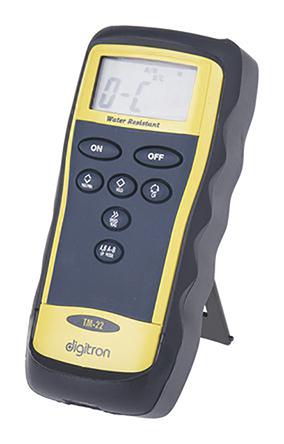 TM-22 Digitron TM22 Digital Thermometer, 2 Input Handheld, K Type Input