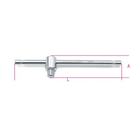 900/42 BETA  1/4 in Bi-Hexagon Sliding T Handle, 115 mm Overall