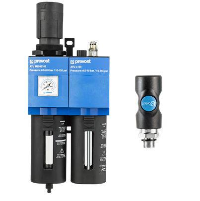 ATU-B2585103IS PREVOST G 1/2 Filter Regulator Lubricator, 25μm Filtration Size