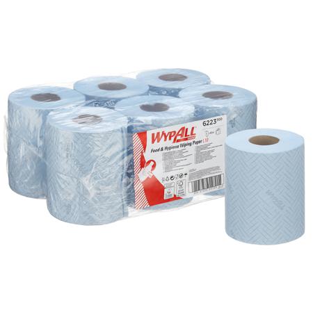 6223 WYPALL WypAll L10 Food & Hygiene () Rolled Blue Paper Towel, 380 x 183mm, 2580 Sheets