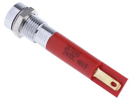 207-646 RS Pro Red Flashing LED Indicator, 24 V dc, 5 mm Lamp Size, 8mm Mounting Hole Size