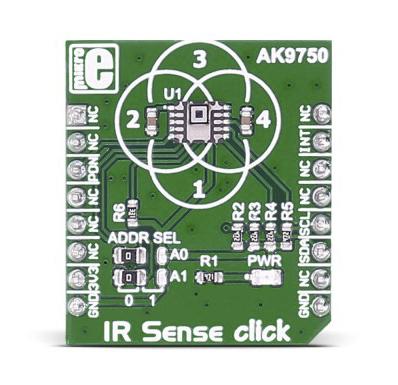 MIKROE-2677 MikroElektronika IR Sense Click SPI, I2C