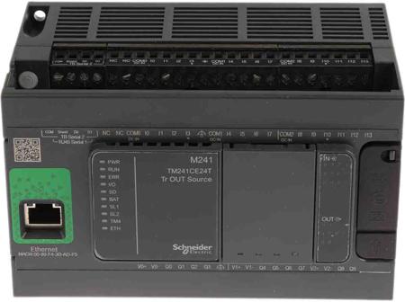 TM241CE24T Schneider Electric Modicon M241 Series PLC CPU, Transistor Output, 14-Input