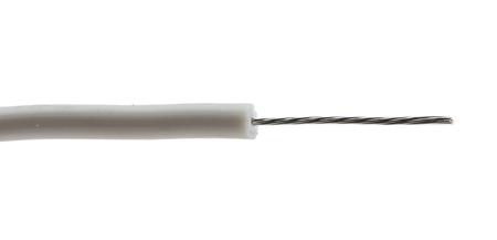 392250 WH005 Alpha Wire Hook-up Wire Silicone Series White 0.33 mm² Hook Up Wire, 22 AWG, 7/0.25 mm, 30.5m, Silicone Insulation,