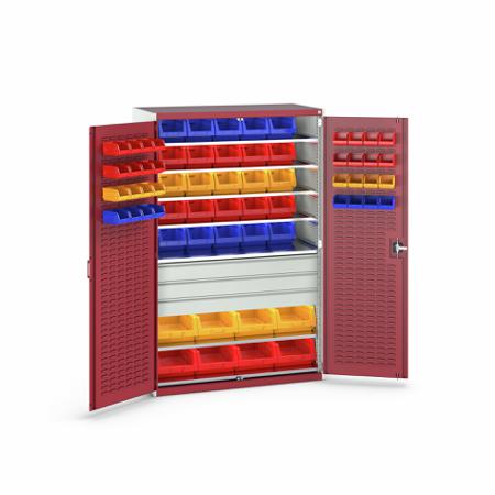 40022057-24V Bott 2 Door, 3 Drawer Sheet Steel Floor Standing Cupboard, 1300 X 650 X 2000mm
