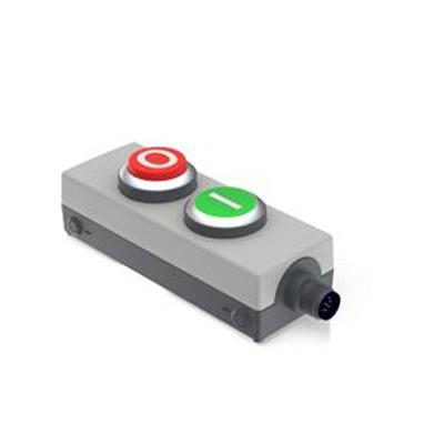 1.22.251.242/3501 RAFI E-BOX M12 Series Emergency Stop Push Button, Screw Mount, 1 NO + 1 NC, IP65