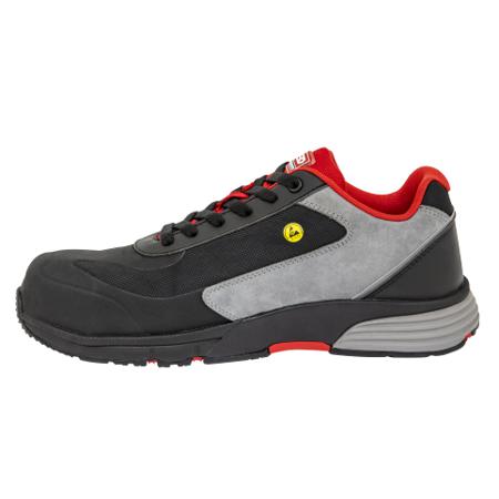07SUZUKA2834PT41 Parade SUZUKA Unisex Black, Grey, Red Composite Toe Capped Safety Shoes, UK 7, EU 41