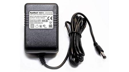 P 4123 A PeakTech 12 V Charger Adapter for use with Low Voltage Light Sources, 82 x 88 x 57 mm, Portable