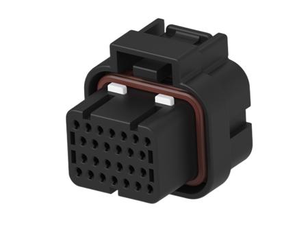 2467976-1 TE Connectivity, SUPERSEAL Automotive Connector Socket Black Cable Mount 26 Way, Through Hole Termination