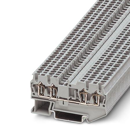 3213124 Phoenix Contact  ST 1.5/S-QUATTRO Series Grey, Single-Level, Spring Clamp Termination