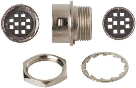 HR10G-10R-10SC-71- Hirose HR10 Series, 10 Pole Panel Mount Micro Connector Socket, Female Contacts