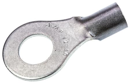 323683 TE Connectivity STRATO-THERM Series Uninsulated Crimp Ring Terminal, M6 Stud Size, 2.6mm² to 6.6mm², 12AWG to 10AWG