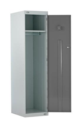 214-695 RS PRO 1 Door No Steel Dark Grey, Light Grey Storage Locker, 1800 mm x 600 mm x 600mm