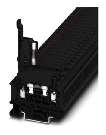 3000541 Phoenix Contact  UK 5-HESILED 60 N Series Black, 1-Level, Screw Termination, Fused