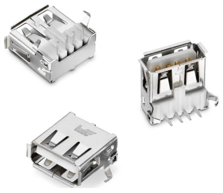 614004190021 Wurth Elektronik 4 Way Horizontal Memory Card Connector with Solder Termination