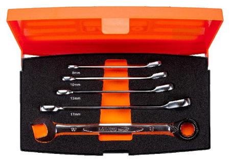 1RM-S5 Bahco 5 Pieces Alloy Steel Metric Adjustable Spanner Set