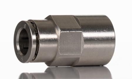 102260828 Norgren Pneumatic Straight Threaded-to-Tube Adapter, G 1/4 Female, Push In 8 mm