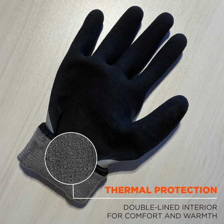 17634 Ergodyne ProFlex Grey Acrylic Waterproof Work Gloves, Size L, Nitrile Coating