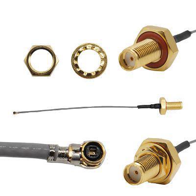 ASMGA005XC113S11 Siretta MHF4 Series, 50 mm, IP67 Coaxial, Unterminated 50 Ω