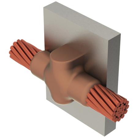 VGPY1M nVent ERICO Cadweld Graphite Cable Joint Connector Block, Straight Joint Type , 25mm²