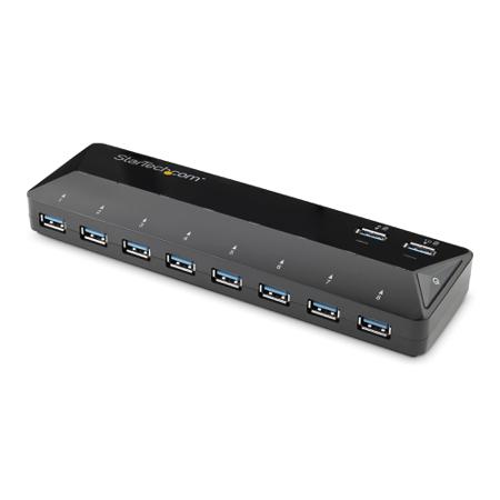 ST103008U2C StarTech.com 10 Port USB 3.0 USB A  Hub, AC Adapter Powered, 201 x 60 x 24mm