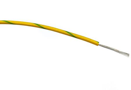 267-5794 Green/Yellow 0.5 mm² Hook Up Wire, 16/0.2 mm, 500m, PVC Insulation