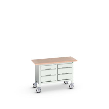 16923204-16 Bott, 6 Drawer Sheet Steel Floor Standing Storage Cabinet, 1250 x 600 x 830mm