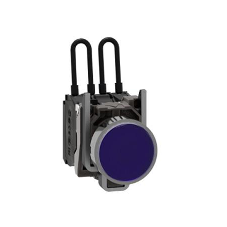 XB4BW26G5 Schneider Electric, XB4, Panel Mount Blue Universal LED Pilot Light, 22.5mm Cutout, IP66, IP67, IP69K, Round, 110