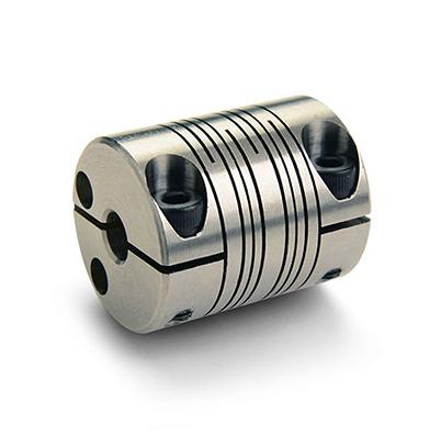 PCMR32-9-7-SS Ruland Beam, 32mm Outside Diameter, 9mm Bore, 38.1mm Length Flexible Coupling