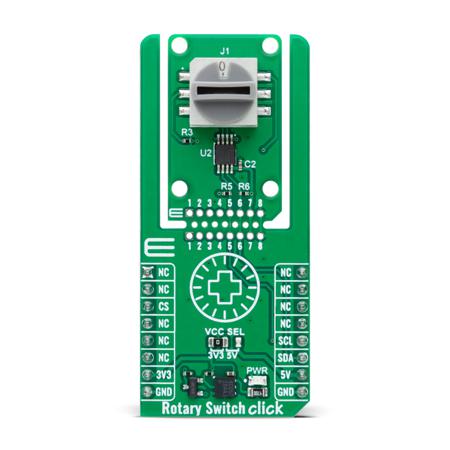 MIKROE-6332 MikroElektronika Rotary Switch Click RDS6-16S-1065-1-SMT Evaluation Board for Applications Requiring Precise Rotary