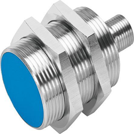 SIEN-M30B-NO-S-L Festo Inductive Threaded Barrel Proximity Sensor, M30, 10 mm Detection, NPN NC, 10 → 30 V dc