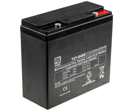 727-0405 RS Pro RSC20-12 12V Lead Acid Battery, 20Ah