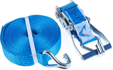 729-3013 RS Pro 9m Clawhook Ratchet Strap, 50mm Wide, 5000kg Breaking Strain