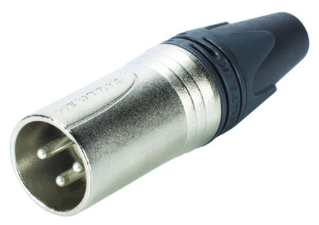 NC3MXX Neutrik Cable Mount XLR Connector, Male, 50 V, 3 Way, Silver Plating