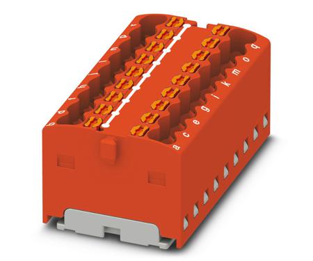 3002767 Phoenix Contact Distribution Block, 18 Way, 2.5mm², 17.5A, 450 V, Red