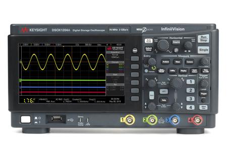 DSOX1204A Keysight Technologies  InfiniiVision 1000 X Series, 70MHz Bench Oscilloscope, 4 Analogue Channels - UKAS