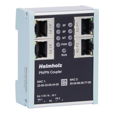 700-158-3PN02 Helmholz GmbH & Co. KG 158-3PN Series 4-Port RJ45 PN/PN Coupler