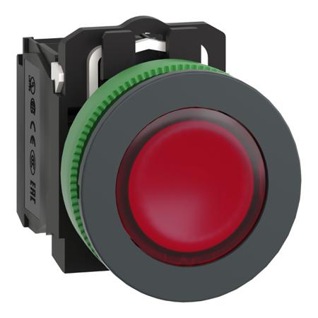 XB5FW34B5 FLUSH MOUNT RED ILL PB LED 24V 1NO1NC