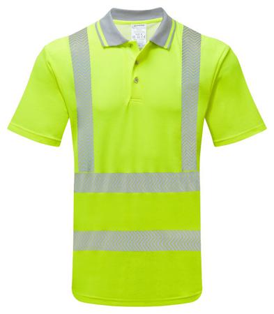LFE923-NB-6XL PULSAR LFE900 Yellow Men Hi Vis Polo Shirt, 6XLin