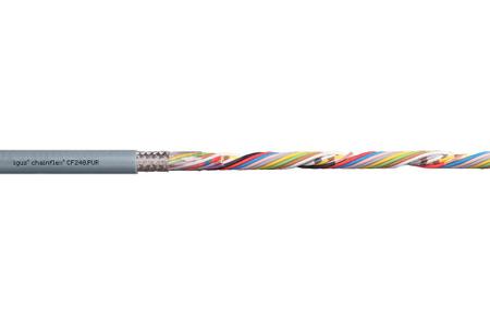 CF240.PUR.02.18 (100m) Igus CF240.PUR Series Data Cable, 0.25 mm², 24 AWG, 100m, Screened Shield, Data Cable