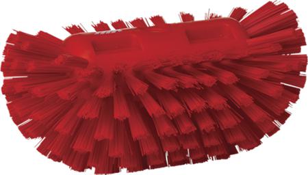 70374 Vikan Hard Bristle Red Scrubbing Brush, 40mm bristle length, Polyester bristle material