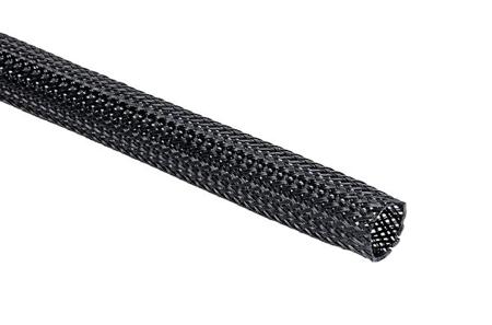 170-13000-HEGP30-PET-BK HellermannTyton Expandable Braided PET Black Cable Sleeve, 30mm Diameter, 5m Length